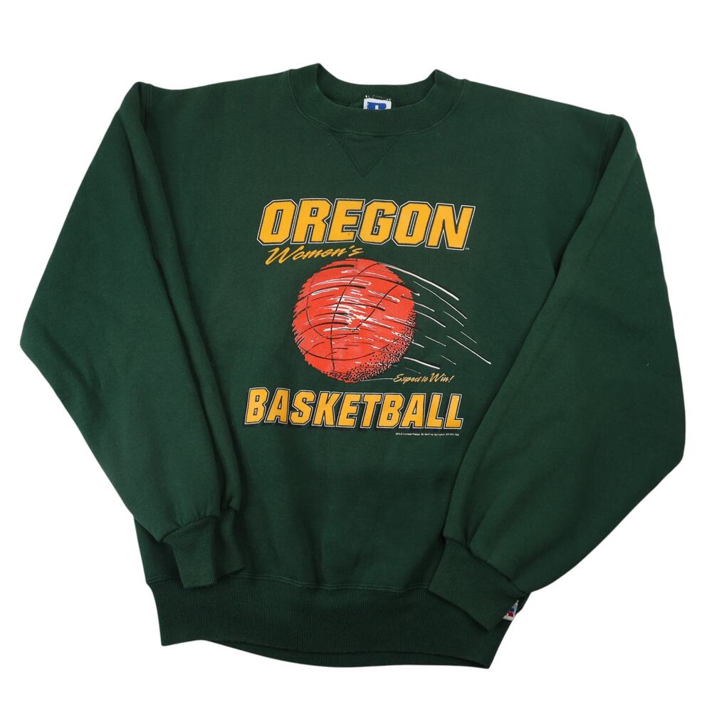 Vintage Russell University of Oregon Ducks Womens Basketball Graphic Sweatshirt